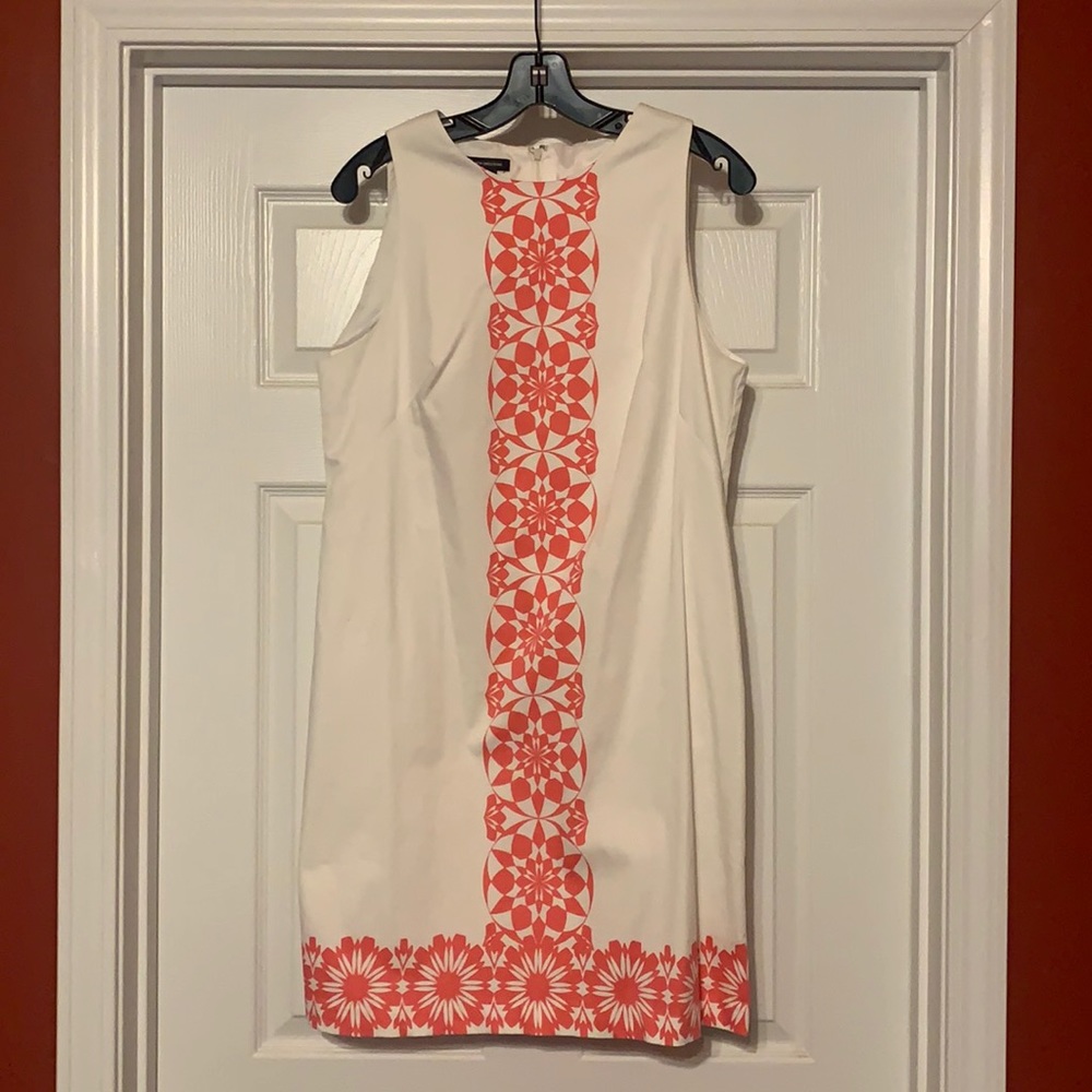 Coral & White Sundress // New Direction // Size 14